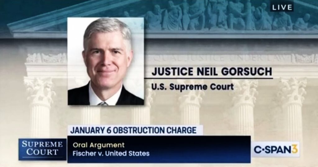 SC Justice Gorsuch Shreds Biden Administration’s Case Against J6 Protesters in Epic Showdown