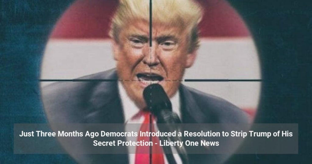Just Three Months Ago Democrats Introduced a Resolution to Strip Trump of His Secret Protection