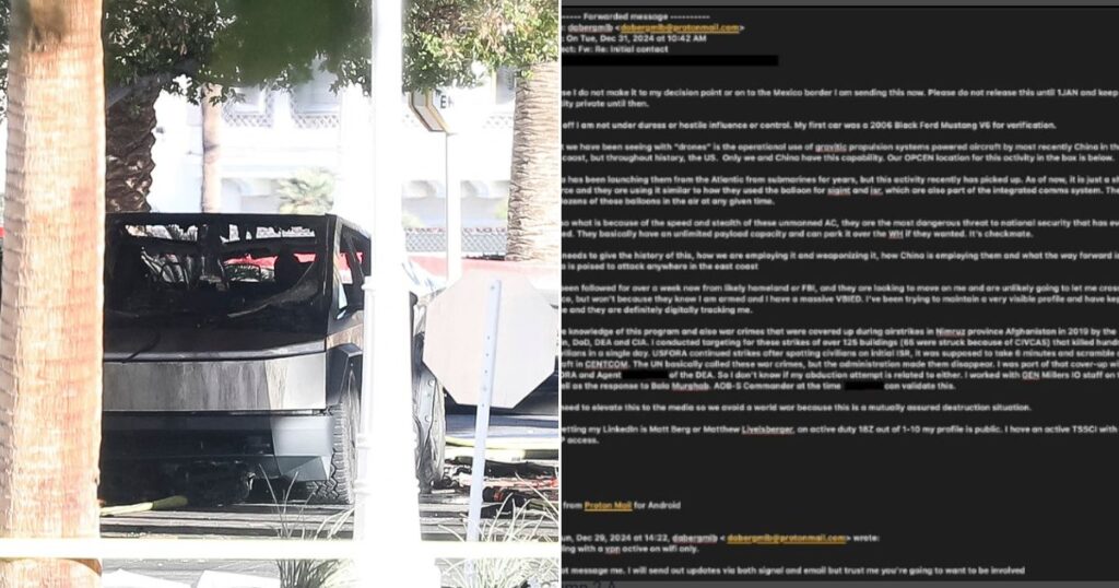 Cybertruck Bomber’s Manifesto Allegedly Released – Links to NJ Drone Invasion