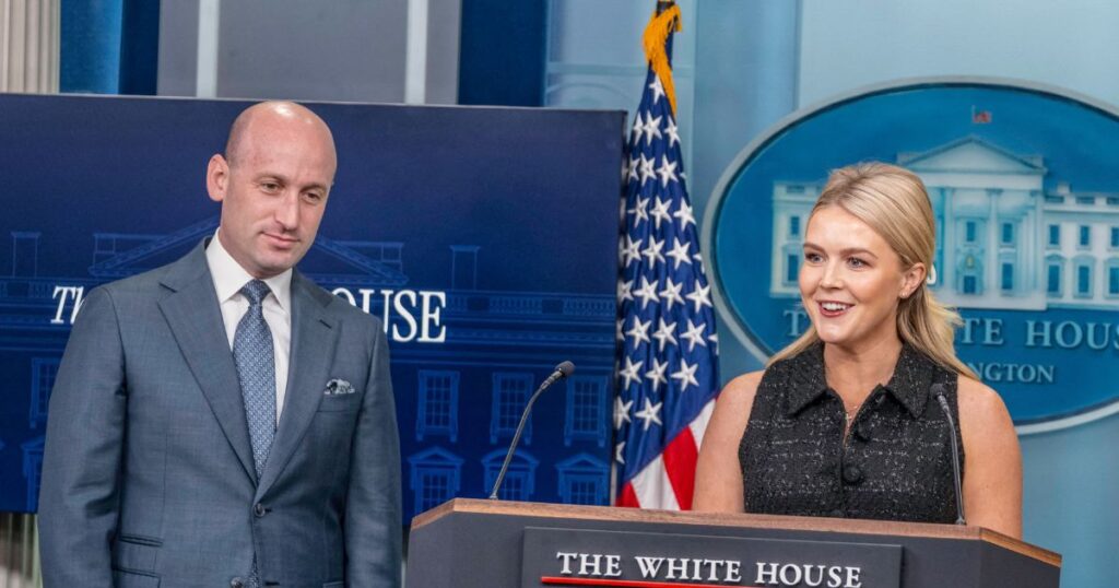 Watch: Leavitt Tries to Keep Straight Face but Cracks as Miller Lowers the Boom on Helpless Reporters